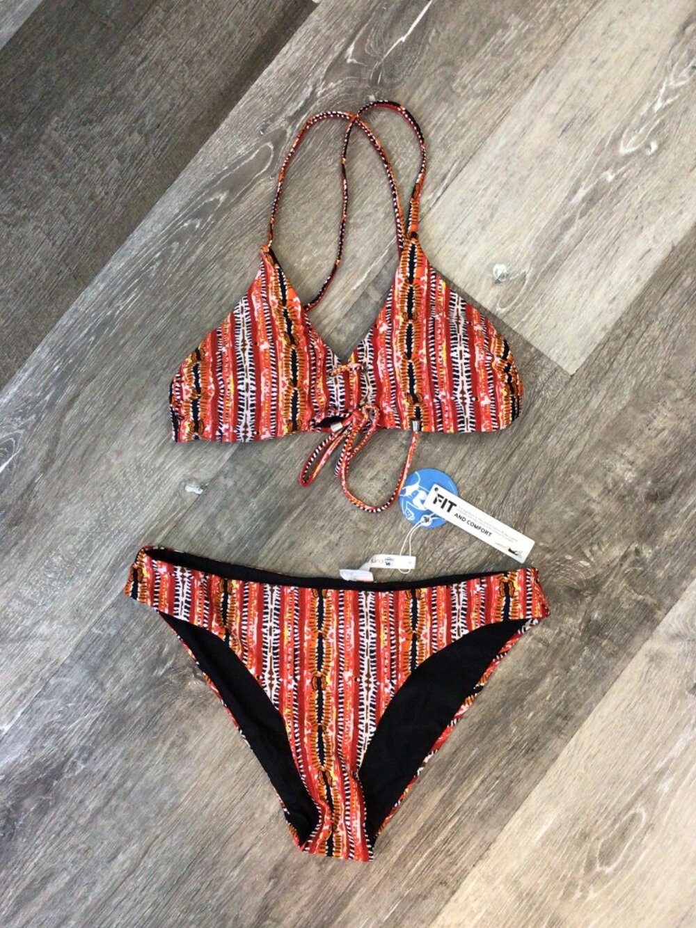 NWT Cupshe Red Print Bikini Swim Suit Size S